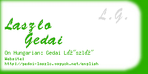 laszlo gedai business card